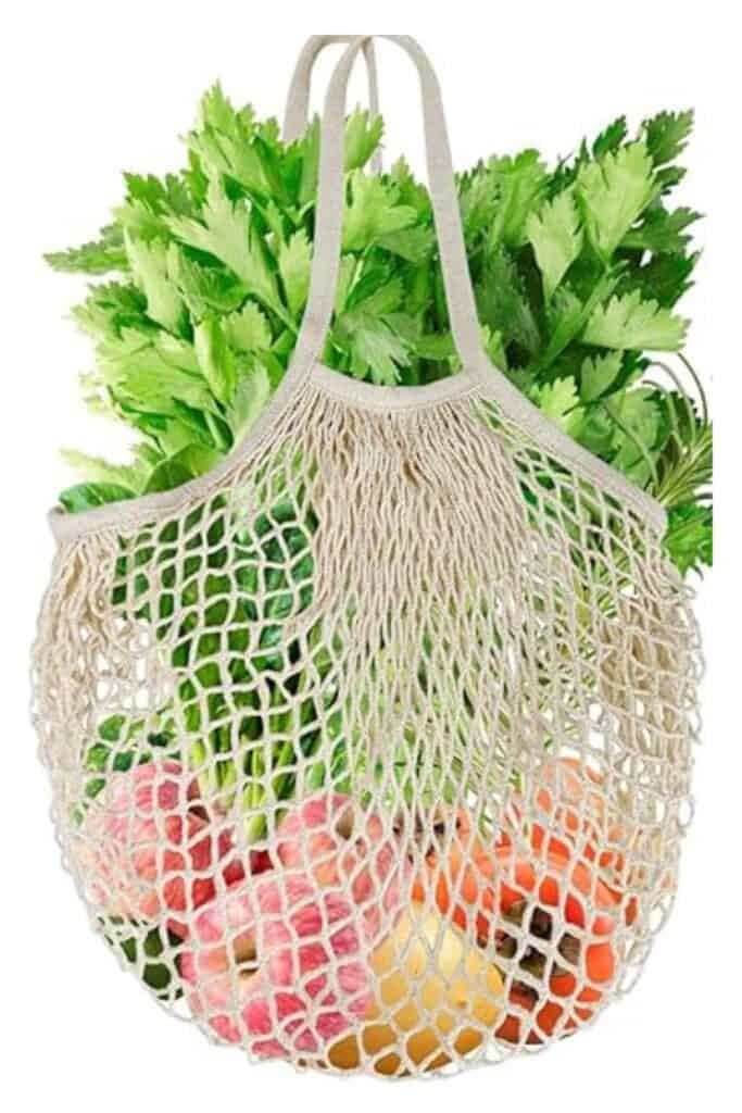 reusable cotton grocery bag - easter basket ideas