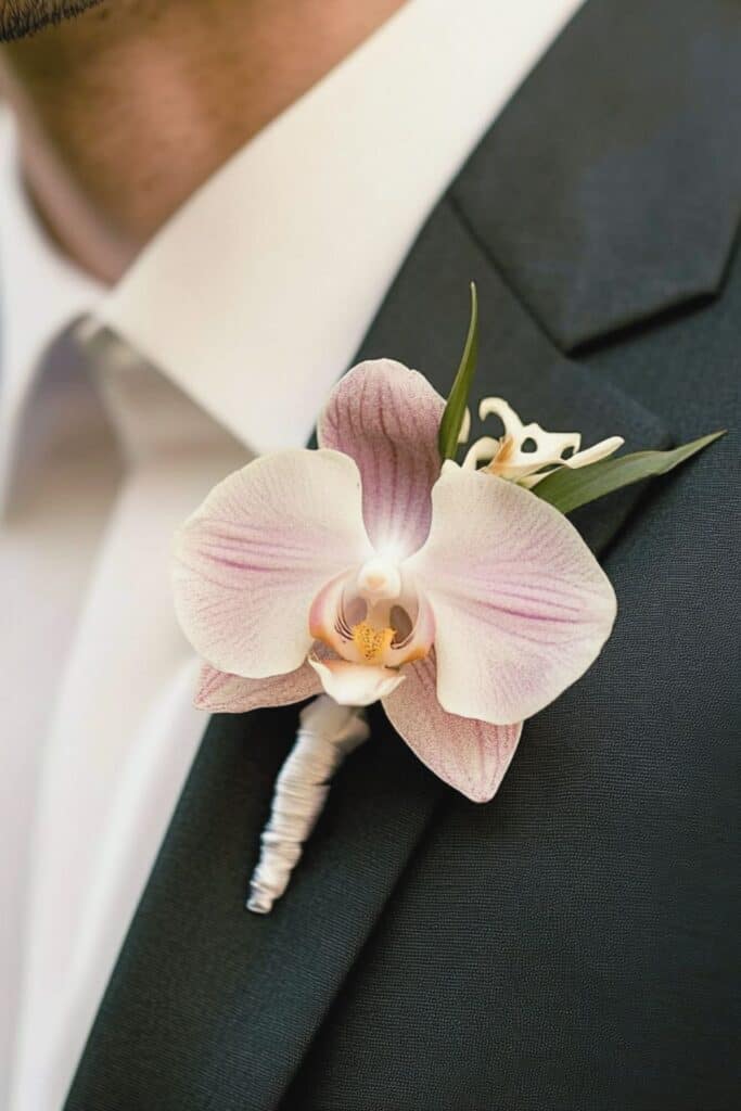 orchid boutonniere 