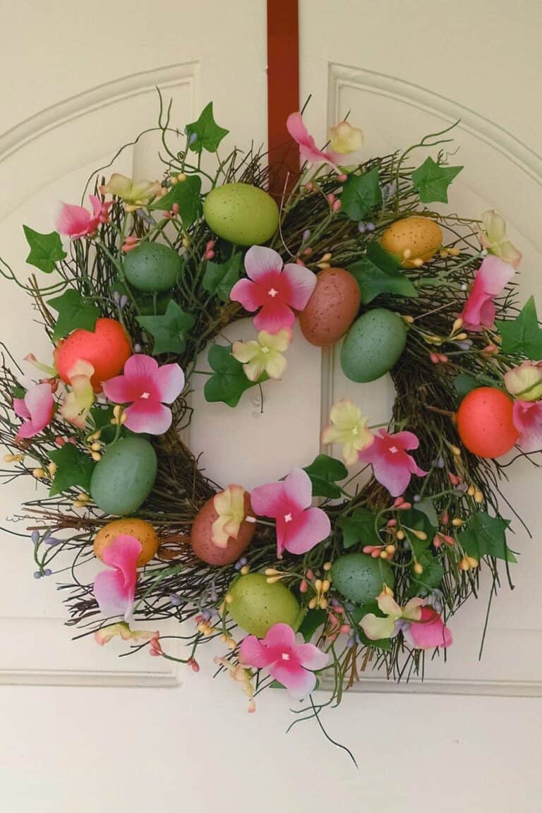 easter wreath making