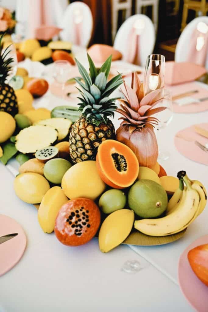 fruit table decor for wedding