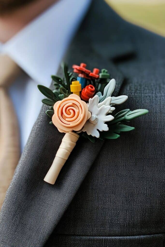 lego flower boutonniere