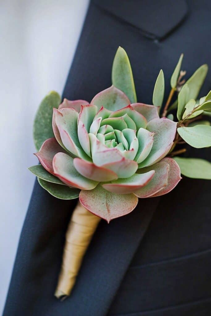 succulent boutonnieres