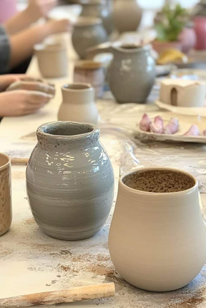 clay vase pottery class 