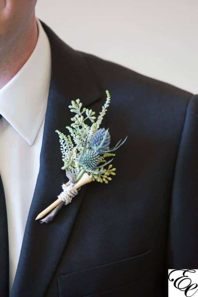 golf tee boutonniere