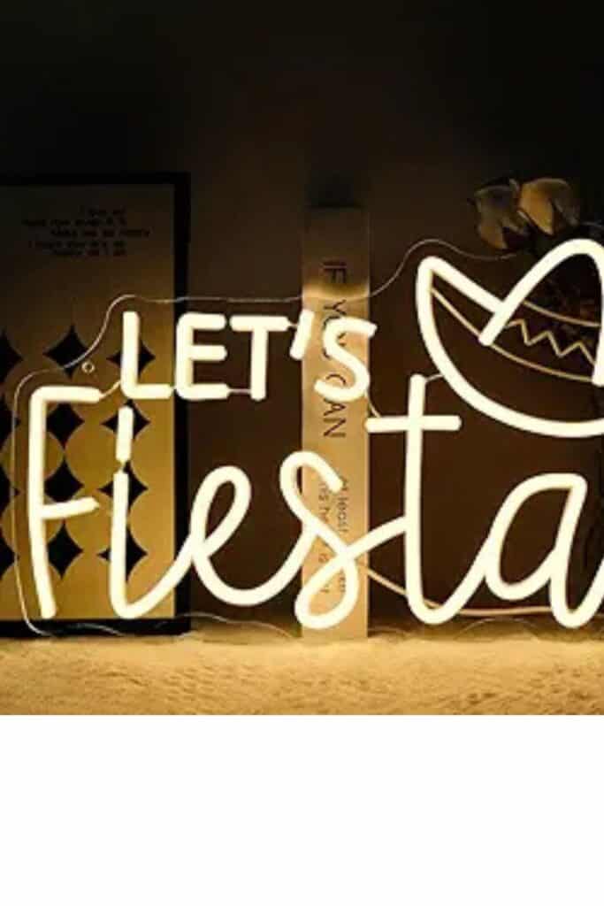 lets fiesta neon sign