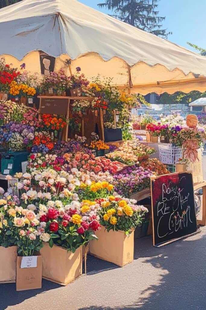 flower market for outdoor wedding