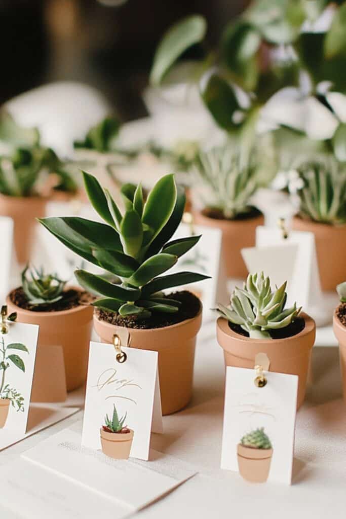 potted plants place cards