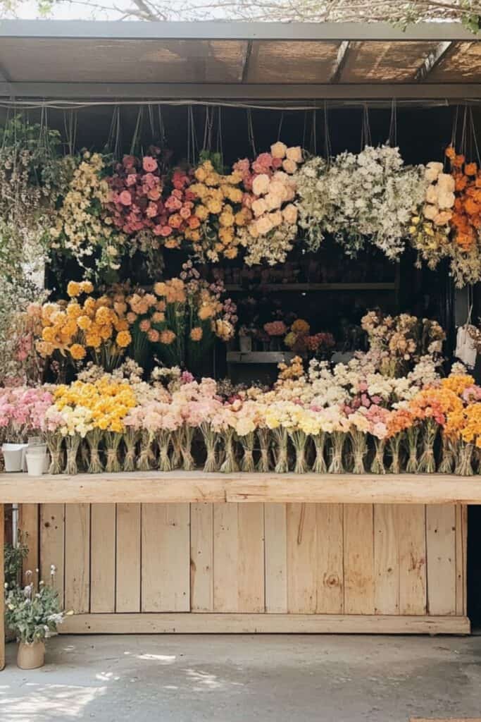 DIY Flower Bar - bridal shower activity 