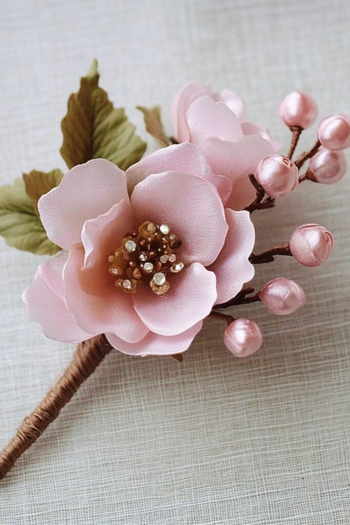 blossom and berries boutonniere