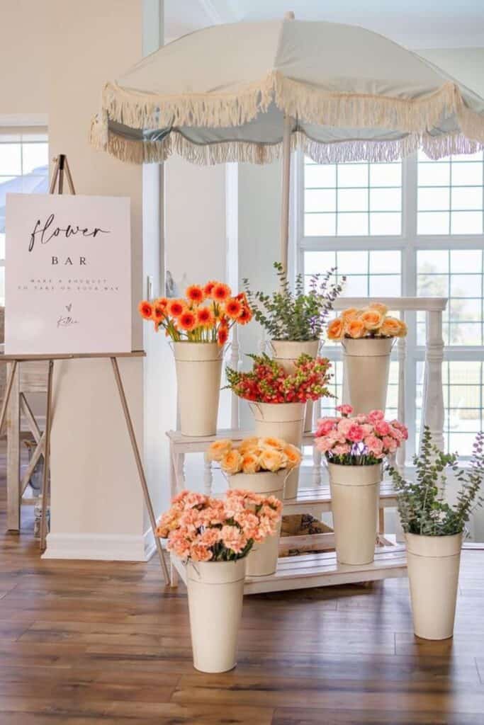 diy flower bar