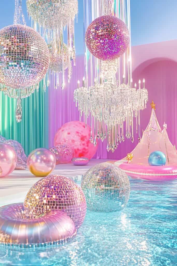 disco desert pool party bachelorette theme