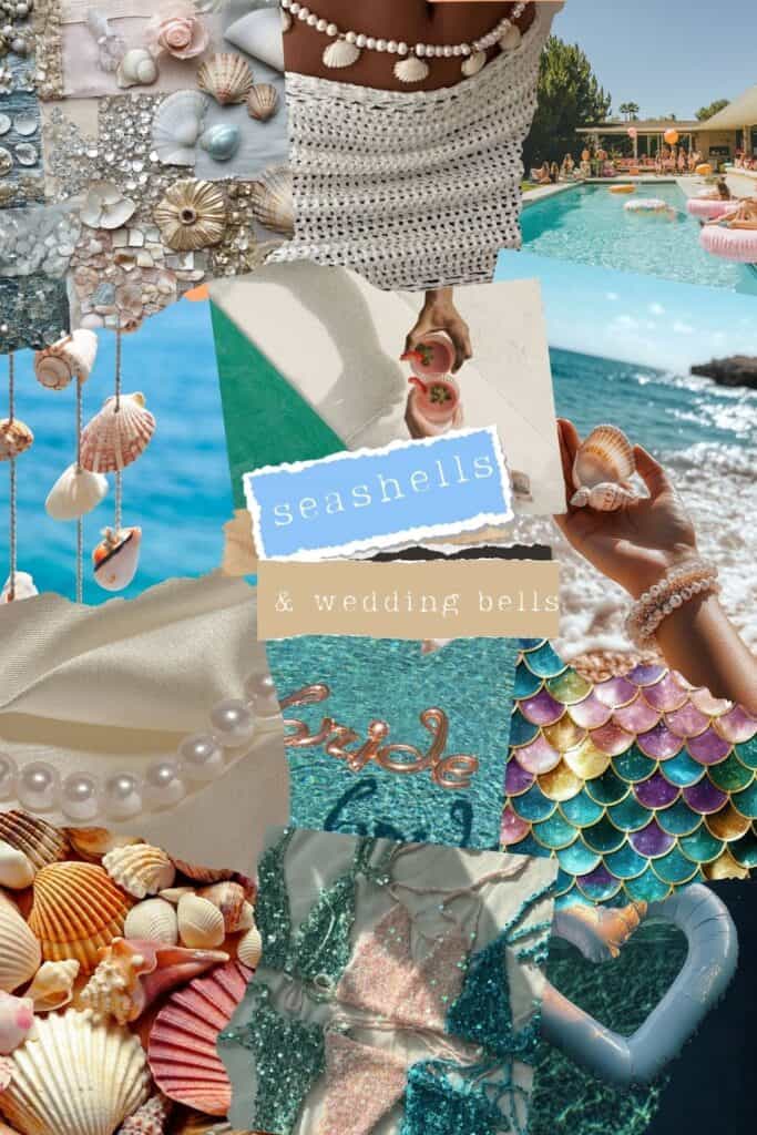 seashells and wedding bells pool party bachelorette themes