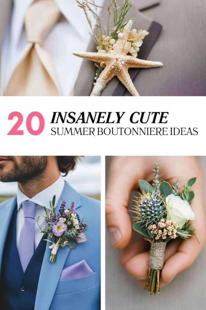 summer boutonniere ideas