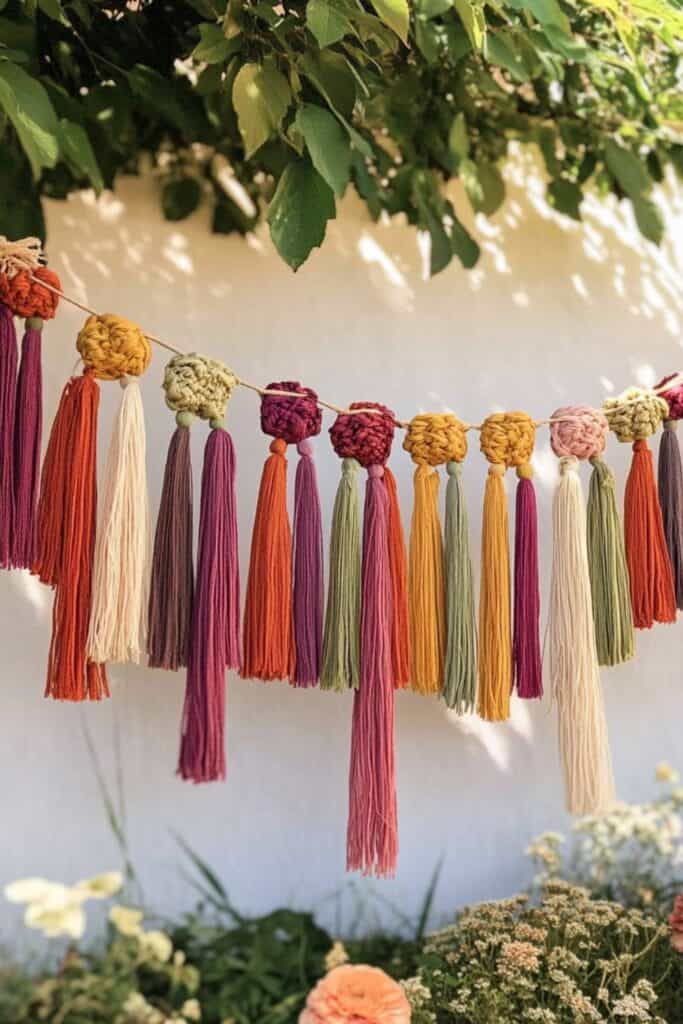 tassel garland decor outside