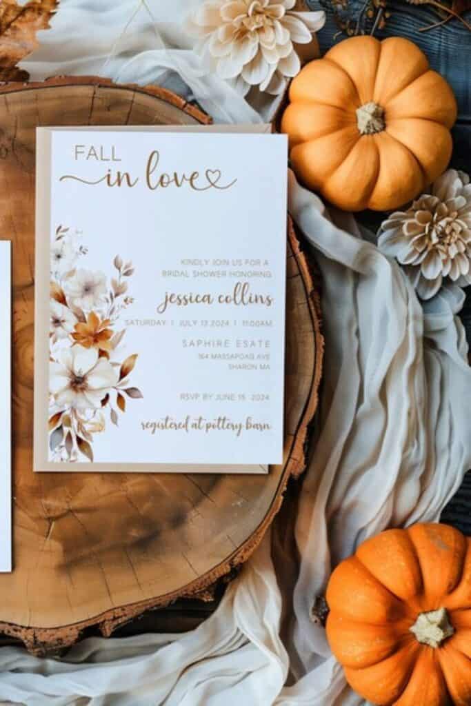 fall in love bridal shower activities 