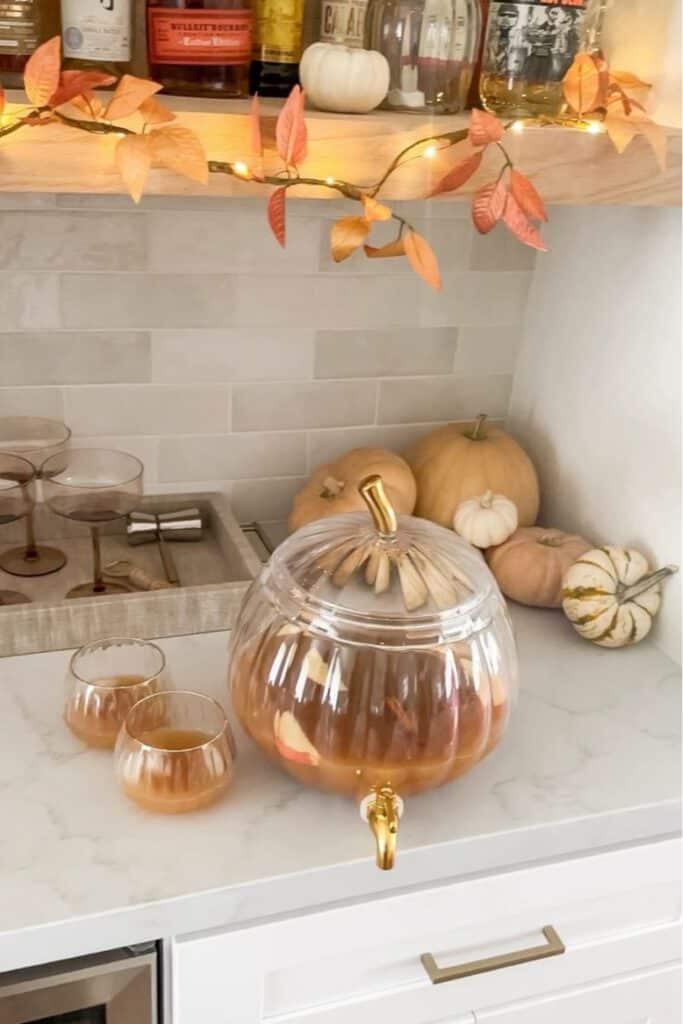 pumpkin shaped drinks dispenser 