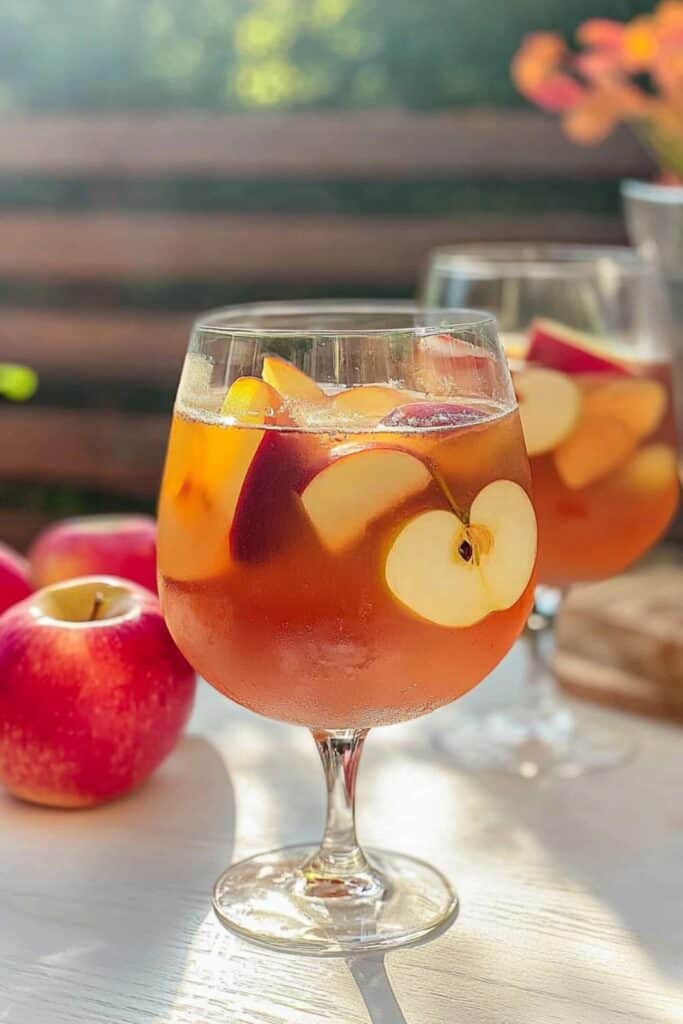 apple cider sangria for fall bridal shower