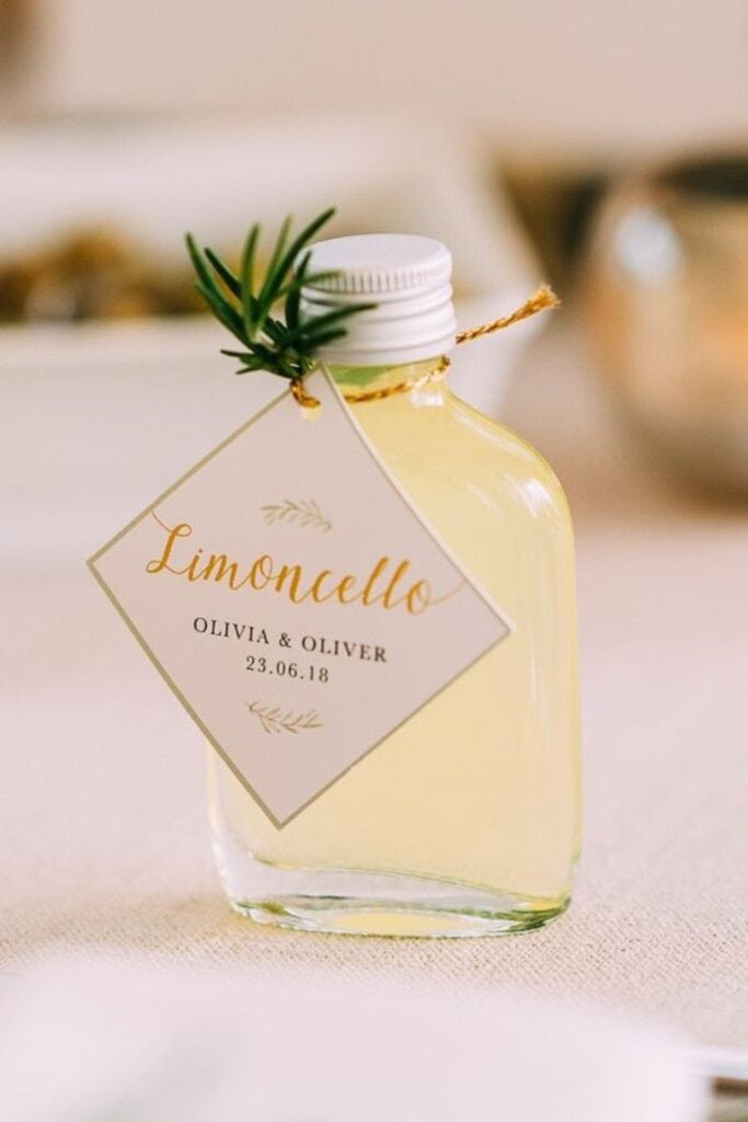 limoncello wedding favors