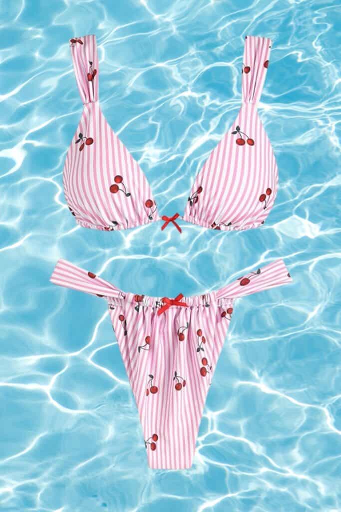 pink cherry bikini 