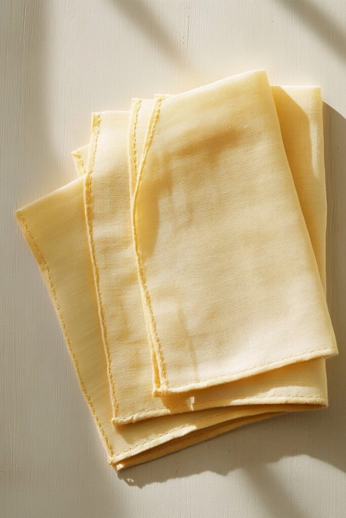 pale yellow cocktail napkins 