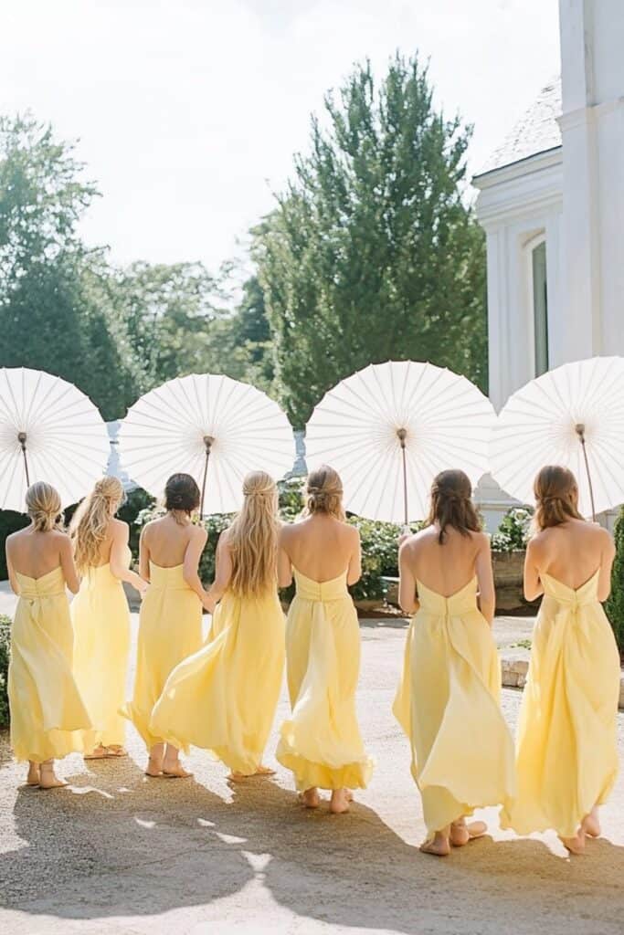 yellow bridesmaid dresses