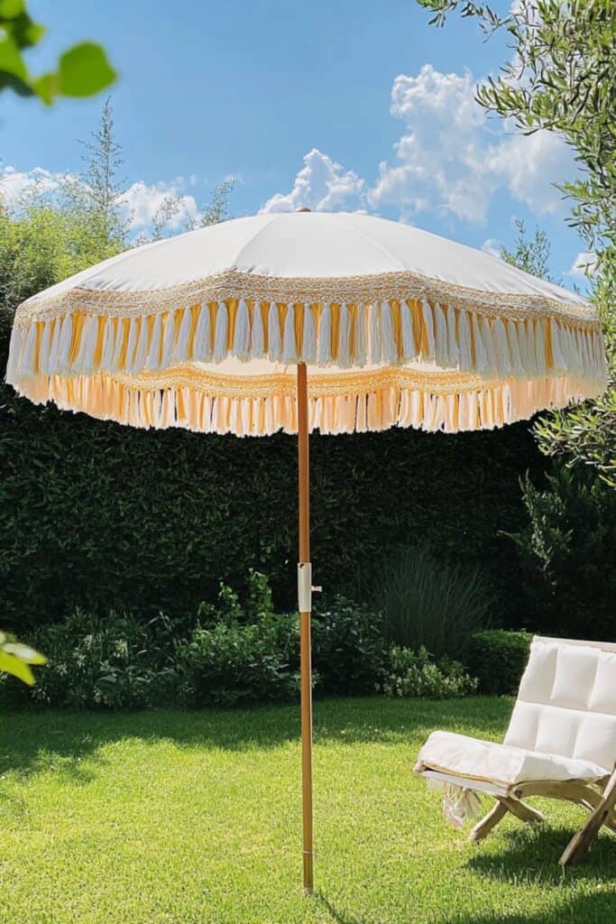 yellow and white parasol umbrellas - yellow wedding theme