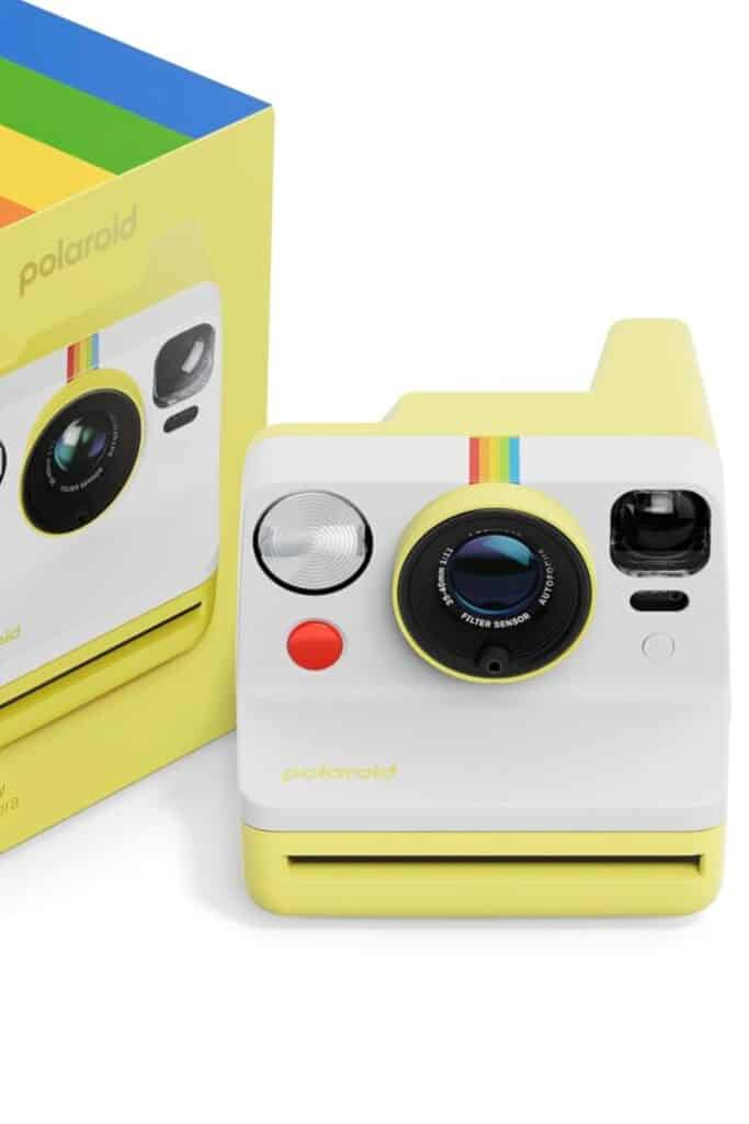 yellow polaroid camera