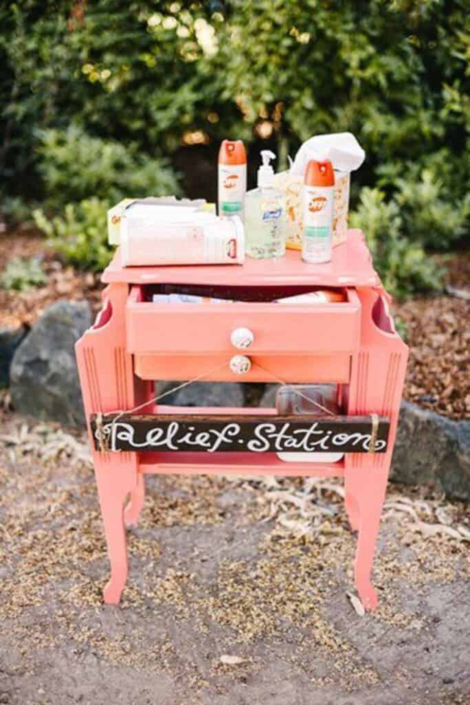 wedding first aid kit station
