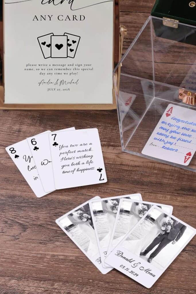 playing cards guestbook