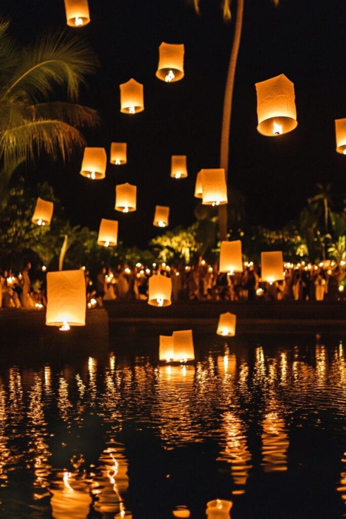 floating lanterns wedding