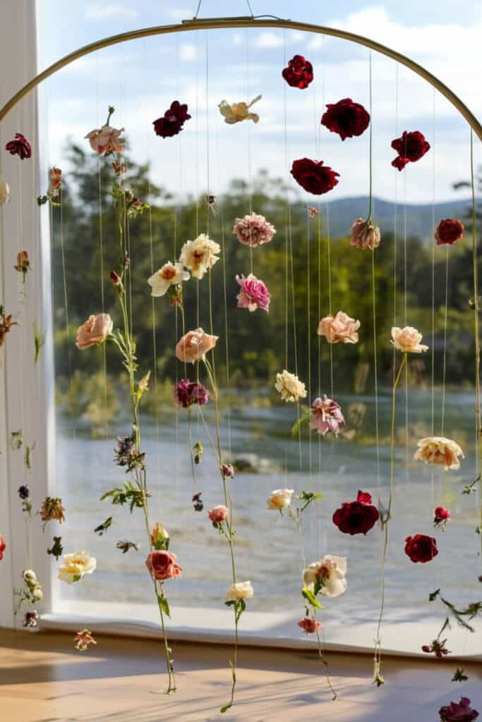 hanging flower wall