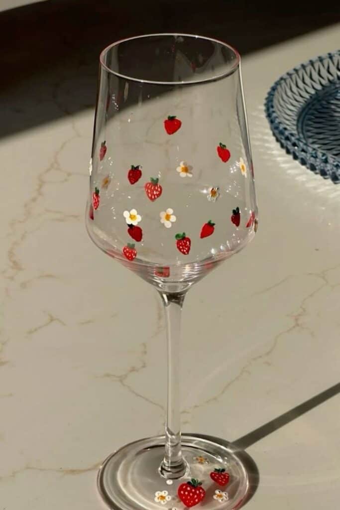 cocktail glass painting