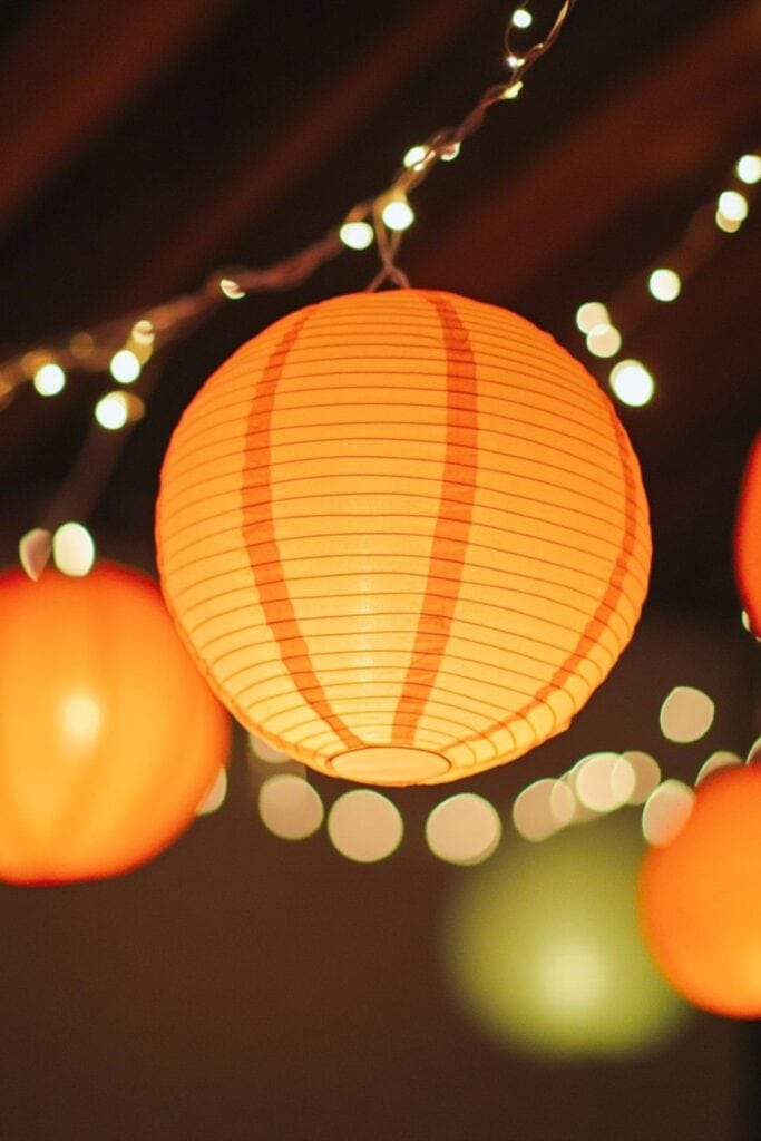 orange lanterns decor