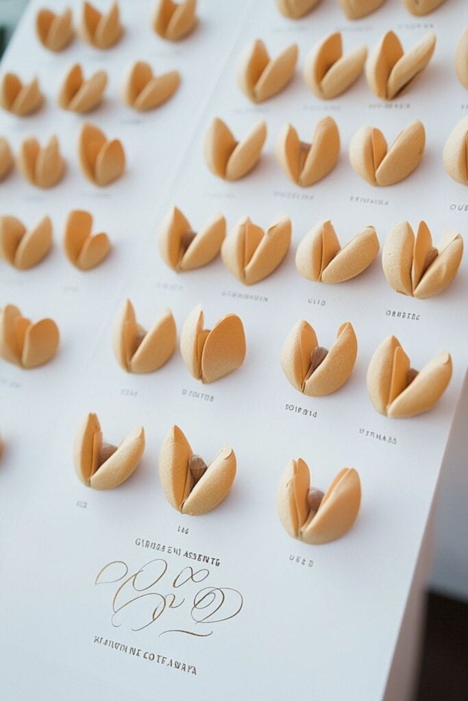 fortune cookie seating chart wedding 