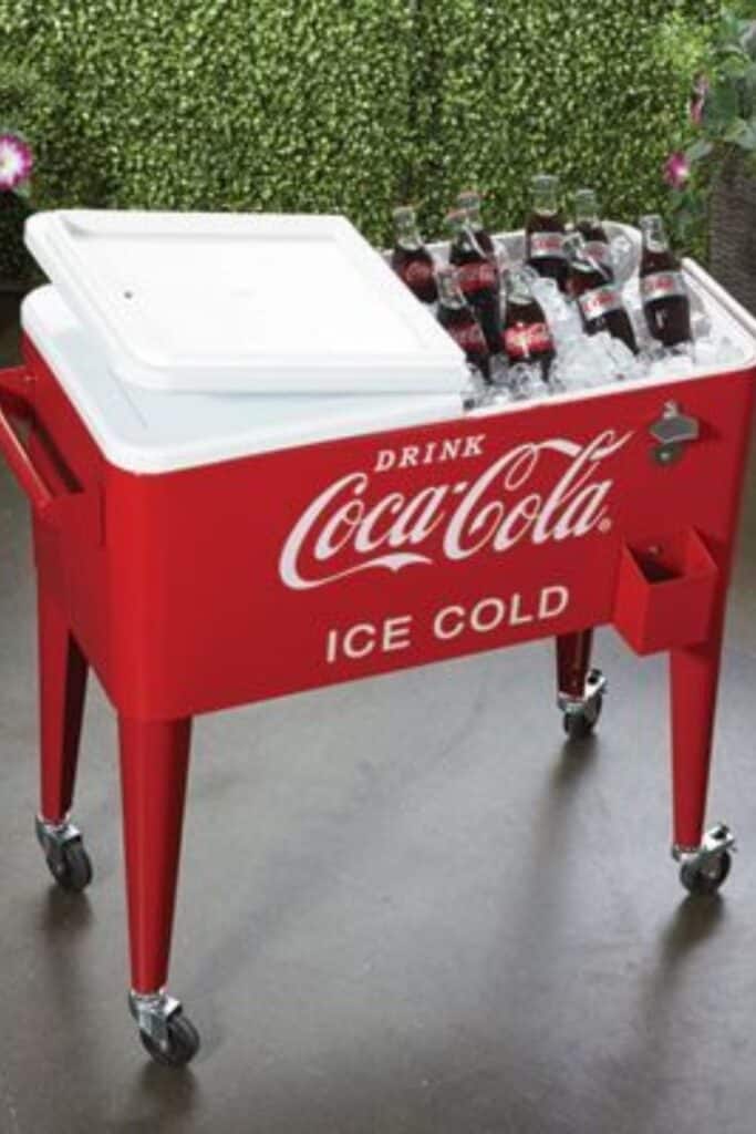 coca cola cooler - labor day party ideas 