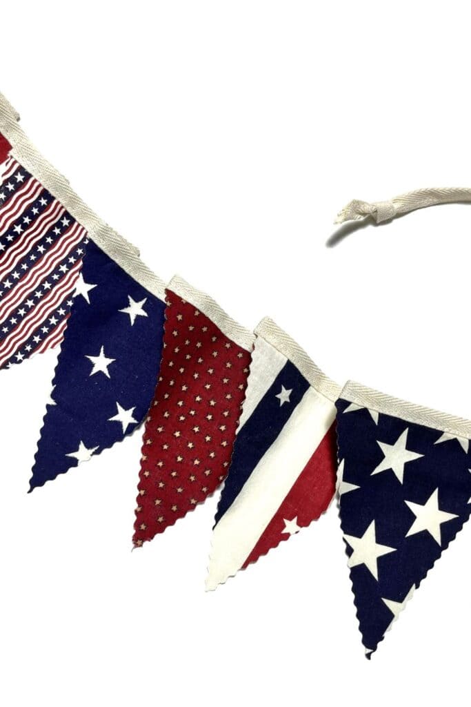 american flag burlap banners for labor day party 