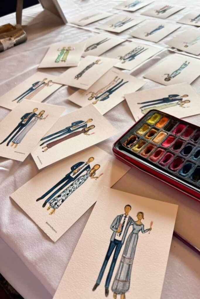 hire a live painter - unconventional weddingf