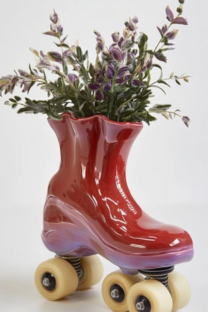 roller blade vase - labor day party ideas